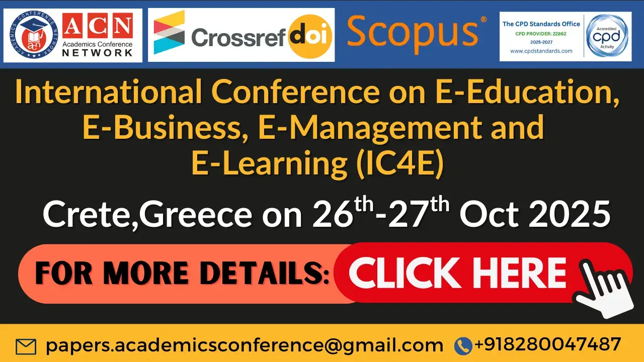 E-Education, E-Business, E-Management and E-Learning Conference in Greece